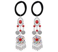 BESTonZON Boho Haarschmuck für Frauen Elastisches Haarband aus Legierung mit Vintage Finish Komfortabler Sitz Handgefertigt für Party und Festival 1 Paar