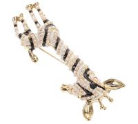 BESTonZON Elegante Giraffenbrosche mit Künstlichen Perlen in Legierung Gefertigt Vielseitiges Accessoire für Kleider und Revers Einzigartiges Tierdesign in Schwarz