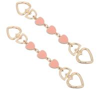 BESTonZON Herzförmige Metall Taschenkettenverlängerung 2 Stück Ersatzriemenverlängerung für Handtaschenriemen Universell Einsetzbar Stabile Legierung Modischer Herz Akzent