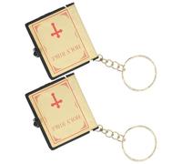 BESTonZON Miniatur Buch Schlüsselanhänger Bibelanhänger 2 Stück aus ABS und Zinklegierung Leicht und gut verarbeitet als Schmuck für Rucksack und besondere Anlässe