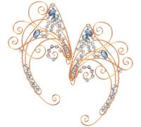 BESTonZON Ohrklemmen Damen 1 Paar Elfenohrringe Metall Ohrclips ohne Piercing Handgefertigt Zarte Ohrmanschetten für Teenager Mädchen Party Cosplay Schmuck