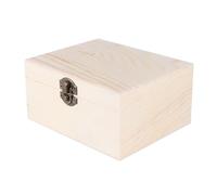 BESTonZON Praktischer Schmuckkasten Holz mit Doppeltem Spiegel Handgefertigt Kleines Schmuckkästchen als Aufbewahrung Schmuck Organizer und Schöne Dekoration