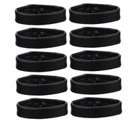 BESTonZON Uhrenarmbandringe aus Echtem Leder 10 Stück Schwarz 22mm für Herren und Damen Armbänder Ersatzschlaufen für Uhrenzubehör mit Robuster Verarbeitung