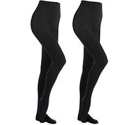BestSale247 2 Stück Damen Thermo Strumpfhose Blickdicht Super Warm mit Innenfutter Winter Thermostrumpfhose Schwarz (Schwarz, 40-44 (M - L))