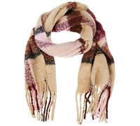 Bestseller A/S PIECES Damen PCBEA Long Scarf NOOS BC Winter-Schal,Silver Mink/AOP:CHECK,Einheitsgröße