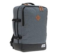 BESTWAY Cabin 40223 Retro Reiserucksack Kabinenrucksack Leichtgepäck Rucksack + Koffergurt (Grau 1700)