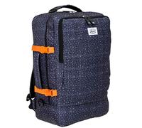 Bestway Cabin 40223 Retro Reiserucksack Kabinenrucksack Leichtgepäck Rucksack + Koffergurt (Grey Signs 1714)