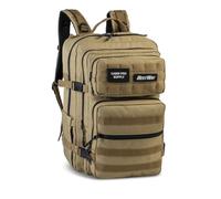 Bestway Cabin Supply Business Rucksack mit Laptopfach 17,3 Zoll - Schulrucksack & Reiserucksack mit Brust- & Hüftgurt für DINA4 Ordner - ergonomischer Laptop-Rucksack für Arbeit, Uni & Reisen - Beige