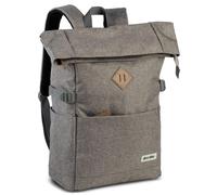 BESTWAY® Rucksack Campus Sytle, Rolltop, dunkelgrau, variabel von 19 bis 25 Litern