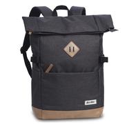 Heinrich Sieber BESTWAY® Rucksack Campus Sytle, Rolltop, schwarz, variabel von 19 bis 25 Litern