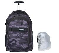 Bestway Trolley Schulrucksack Schultrolley 2 Teile Set Packer Evo inklusive Regenhülle 40244 (Camo Black Grey 0117)