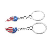 BESTYASH 1 Paar 4. Juli Schlüsselanhänger Schlüsselbund Schlüsselanhänger mit Herz geschenkartikel patriotischer Amerikanischer Zinklegierung