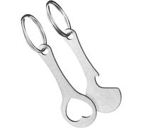 BESTYASH 2 Stück Einkaufswagen Token Schlüsselanhänger aus Edelstahl Kompakt und Leicht Münzform Mondsichel Herz Einkaufschip Schlüsselring für Alltag und Geschenk