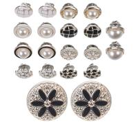 BESTYASH 20 Stück Nahtlose Sicherheitsschnallen Knöpfe aus Eisen und Kunststoff Dekorative Kleidungsknöpfe für Mäntel und Hemden Praktisch und Tragbar für Bastelprojekte Zufälliger Stil