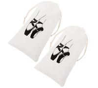 BESTYASH 2stücke Ballettschuhtasche Für Damen Und Mädchen Kordelzug-Beutel Für Tanzen Reisen Alltag Mit Platz Für Schuhe Badeanzüge Und Toilettenartikel Canvas-Material