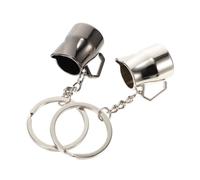 BESTYASH Edler Kaffeemaschine Schlüsselanhänger 2er Set Schlüsselanhänger Auto Serienanhänger Stylisches Accessoire