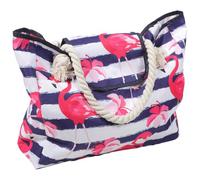 BESTYASH Flamingo Strandtasche Damen mit Einzigartigem Flamingo Motiv Leichte Stofftasche mit Großer Kapazität für Alltag und Freizeit Am Strand