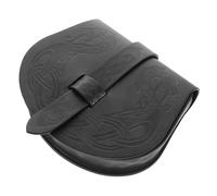 BESTYASH Mittelalterliche Wikinger Gürteltasche aus Pu Leder mit Nordischem Muster Dekorative Renaissance Beuteltasche für Cosplay Party Festival Handliche Westernsatteltasche