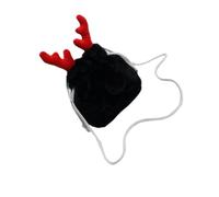 BESTYASH Schwarze Beuteltasche Damen Mittelgroße Umhängetasche aus Strapazierfähigem Material mit Kordelzug Schicke Schultertasche für Alltag Party und Shopping