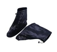 BESTYASH wasserdichte rutschfeste Wiederverwendbare Regen schuhüberzieher Unisex Extra Dicke Overshoes mit Elastischem Schutz vor Schlamm und Nässe XXL Schwarz