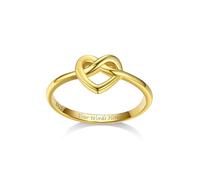 Bestyle Ring Herz Silber 925 Personalisierter Herzring mit Gravur für Damen Frauen Freundin Mädchen Schwester Mutter Geburtstag Geschenke, Gold, Ringgröße 60
