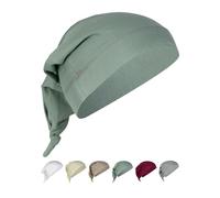 beties "BasicSoft Jersey Schlaf-Mütze Zipfelmütze 100% Baumwolle in Natural-grün, weiche atmungsaktive Nachtmütze