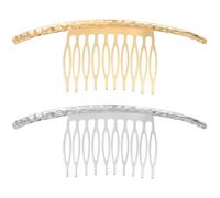 BETOOKY 2 Stück Haarkamm Gold Silber Langlebige Haarspangen für Mädchen Elegante Haarschmuck Steckkämme für Alltag und Festival Komfortabel und Stilvoll