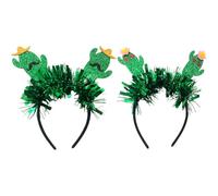 BETOOKY 2 Stück Kaktus Haarreifen Grün Kreative Cosplay Stirnbänder aus Langlebigem Material Party Haar Accessoires für Karneval und Festival