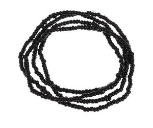 BETOOKY Stylische Strand Taillenkette mit Zweireihigem Design 2 Stück aus Glasperlen Modische Bikini Kette Schwarze Taillenverzierung für Damen für Bikinis und Strandmode