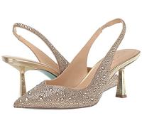 Betsey Johnson Women's Clark Pump, Light Gold, 10 Wide