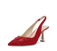 Betsey Johnson Women's Clark Pump, Red/Gold, 6.5