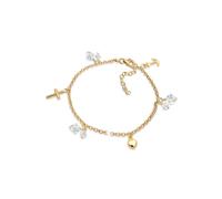 Elli Armband Kreuz Herz Anker Swarovski® Kristalle 925 Silber Gold