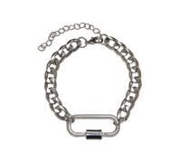 Bettelarmband URBAN CLASSICS "Urban Classics Unisex Fastener Bracelet" Gr. S, silber, Armbänder, Damen, S/M, Eisen Zink, Eisen, Zink, Bettelarmband (66909921-S) silber