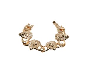 Bettelarmband URBAN CLASSICS "Urban Classics Unisex Lion Bracelet" Gr. S, gold, Armbänder, Damen, S/M, Zink, Bettelarmband (88402802-S) gold