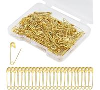 BetterJonny 500 Stück Mini Metall Sicherheitsnadeln, 19mm, Schwarz, Rostbeständig, Gold, für DIY, Nähen, Kleidung, Basteln, Schmuckherstellung