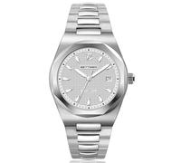 BETTIMER Automatik Uhr Herren Schweizer PT5000 Werk 40mm 316L Edelstahl 10ATM Wasserdicht Datum & Sekundenzeiger Saphirglas mit AR-Beschichtung Mechanische Uhr Herren, Weiß