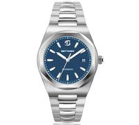 BETTIMER Automatik Uhr Herren Schweizer PT5000 Werk 40mm 316L Edelstahl 10ATM Wasserdicht Datum & Sekundenzeiger Saphirglas mit AR-Beschichtung Mechanische Uhr Herren, Blau
