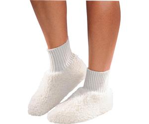 Bettschuhe ecru 36/37 Schurwolle