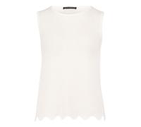 Betty Barclay Damen Stricktop Relaxed Fit ohne Arm Rundhals rohweiß Größe 42