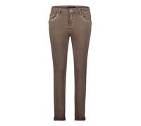 Slim-fit-Jeans BETTY BARCLAY "Damen Basic-Jeans mit Waschung", Damen, Gr. 40, Normalgrößen, braun, Denim/Jeans, Obermaterial: 56% Baumwolle, 30% Viskose, 12% Polyester, 2% Elasthan., Basic, slim fit,