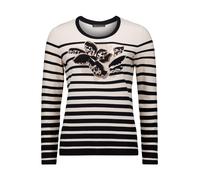 Betty Barclay Kurzarmshirt Damen mit Print Jersey Viskose/Elasthan Rundhals Gr. 40 Beige/Schwarz