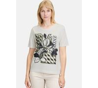 Kurzarmshirt BETTY BARCLAY "Betty Barclay Damen Basic Shirt mit Rundhalsausschnitt", Damen, Gr. 48, patch weiß, dunkelblau, Jersey, Obermaterial: 50% Baumwolle, 50% Modal., Basic, figurumspielend norm