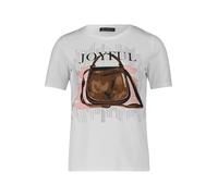 Kurzarmshirt BETTY BARCLAY "Damen mit Aufdruck", Damen, Gr. 42, weiß (patch weiß, braun), Jersey, Obermaterial: 95% Baumwolle, 5% Elasthan, tailliert normal, Rundhals, Shirts (78819517-42) patch weiß,