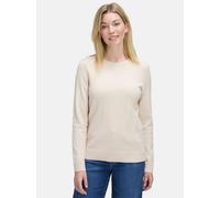 Strickpullover BETTY BARCLAY "Damen Basic-Strickpullover mit Rundhalsausschnitt", Damen, Gr. 40, beige, Strick, Obermaterial: 55% Viskose, 30% Polyester, 15% Polyamid., Basic, gerade lang, Rundhals, P