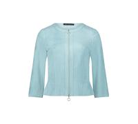 Betty Barclay Blazer-Jacke Damen mit Reißverschluss Samt 92% Polyester/8% Elasthan Aquifer Gr. 46