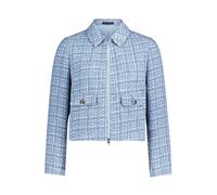Jackenblazer BETTY BARCLAY "Damen langarm", Damen, Gr. 44, blau, weiß, Bouclé, Obermaterial: 100% Polyester. Futter: 100% Polyester, Basic, normal normal, Blazer (34982121-44) blau, weiß
