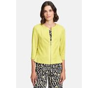 Jackenblazer BETTY BARCLAY "Betty Barclay Blazer-Jacke mit Reißverschluss", Damen, Gr. 44, erbsgrün, Obermaterial: 92% Polyester, 8% Elasthan., modisch, sehr schmal normal, Rundhals, 3/4-Ärmel, Blazer