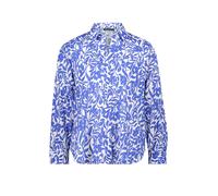 Longbluse BETTY BARCLAY "Damen langarm", Damen, Gr. 38, weiß, blau, Obermaterial: 100% Baumwolle, lässig geschnitten normal, V-Ausschnitt, Blusen Longbluse (39584364-38) weiß, blau