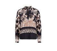 Longbluse BETTY BARCLAY "Damen mit Stehkragen", Damen, Gr. 46, beige, schwarz, Obermaterial: 100% Viskose, ausgestellt normal, Blusen Longbluse (16447316-46) beige, schwarz