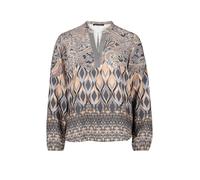 Longbluse BETTY BARCLAY "Betty Barclay Damen Longbluse mit Stehkragen", Damen, Gr. 42, grau (grau, beige), Obermaterial: 100% Viskose., casual, figurumspielend normal, Rundhals, Blusen (24016601-42) g